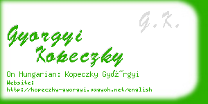 gyorgyi kopeczky business card